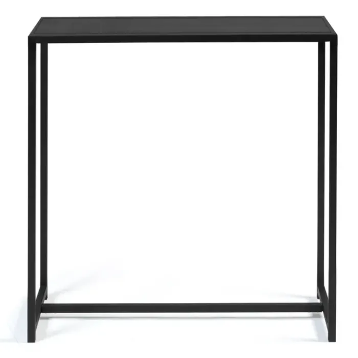 Console métal noir style industriel 80 cm