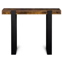 Console noire et bois effet vieilli