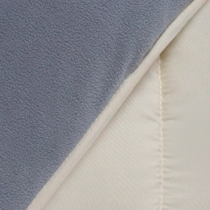 Couette polaire biface 140x200 gris et crème