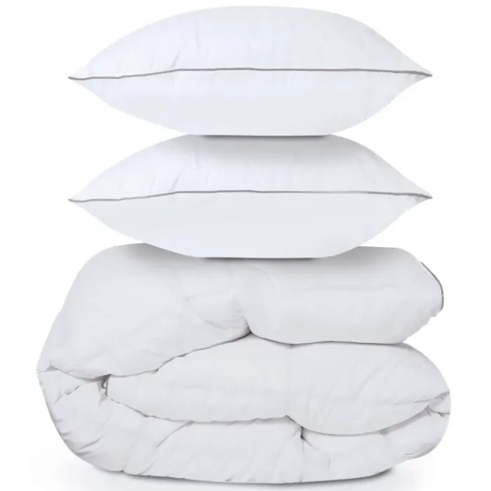 Couette 240x220 + 2 oreillers en plume d’oie