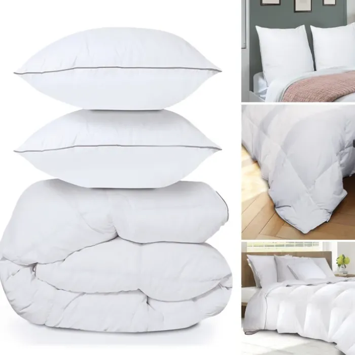 Couette 240x220 + 2 oreillers en plume d’oie
