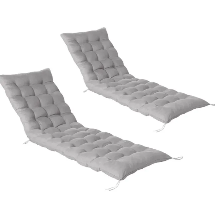 Coussin bain de soleil transat gris 180 cm