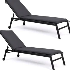 Coussins transat gris 190 cm