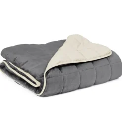 Couverture lestée 7kg 150x200 cm gris et crème