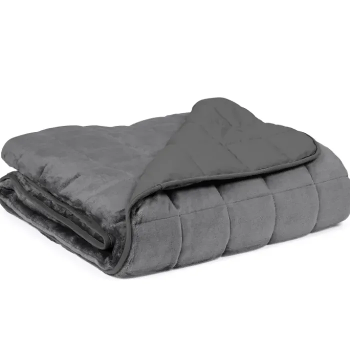 Couverture lestée 7kg 150x200 cm gris clair et gris foncé