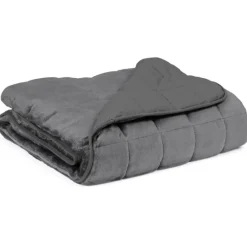 Couverture lestée 150x200 cm bicolore gris clair et gris 9 kg