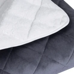 Couverture lestée 150x200 cm biface polaire gris et blanc 7 kg