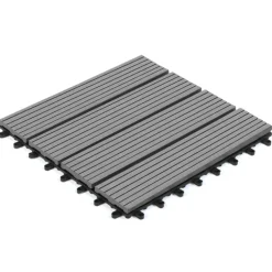 Dalles composite clipsables 30x30 CM en bois gris