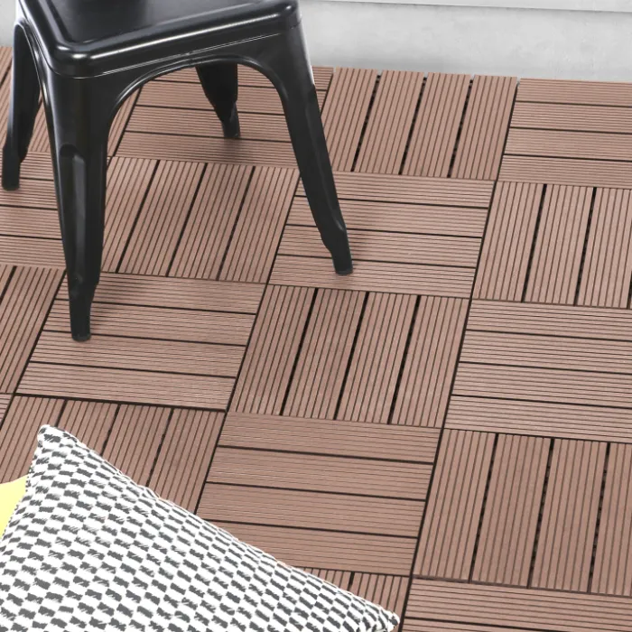 Dalles composite clipsables 30x30 cm pour terrasse