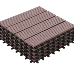 Dalles composite clipsables 30x30 cm pour terrasse