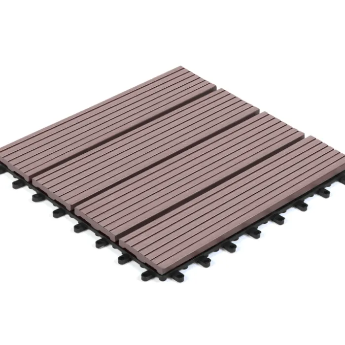 Dalles composite clipsables 30x30 cm pour terrasse
