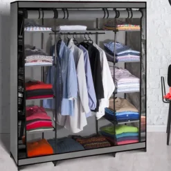 Dressing armoire en tissu imprimé New York