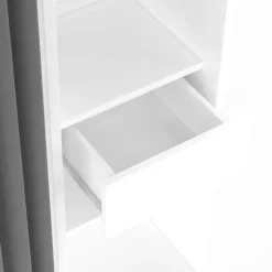Dressing extensible double blanc avec rideau gris