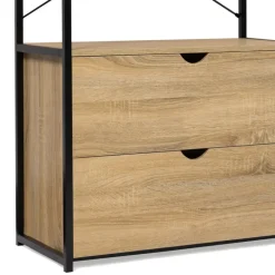 Dressing modulable industriel double penderie 2 tiroirs