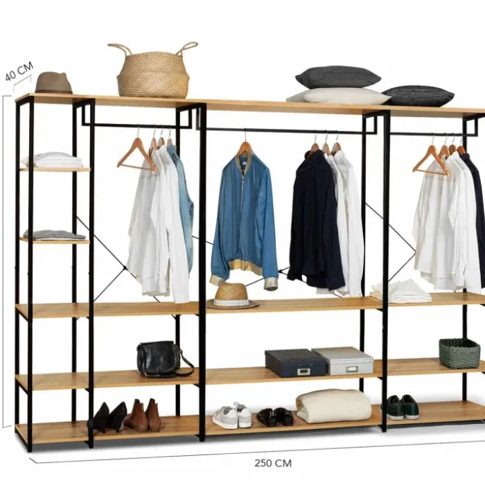 Dressing ouvert industriel 167 cm
