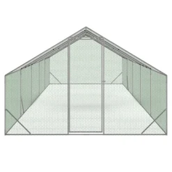 Enclos poulailler 30 m² parc grillagé en acier galvanisé