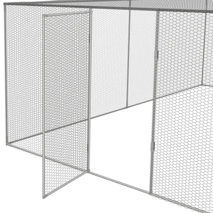 Enclos poulailler 3 x 4 m de 12 m2 en acier galvanisé