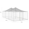 Enclos poulailler en acier galvanisé 18 m² 6x3 m volière extérieure XXL