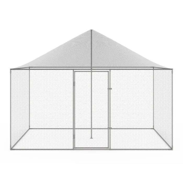 Enclos poulailler en acier galvanisé 6 m² 3x2 m volière extérieure