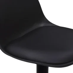 Ensemble table de bar bois et noir et 2 tabourets noir pied noir