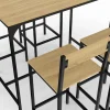 Ensemble table de bar et 4 chaises de bar industrielles