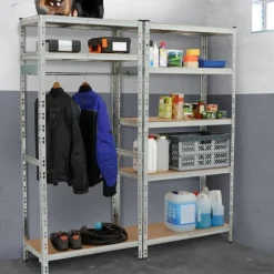 Etagère charge lourde 8 plateaux avec vestiaire