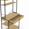 Etagère de cuisine industrielle avec tiroir et crochets 80 cm