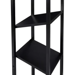Etagère de rangement pour bois de chauffage en acier noir