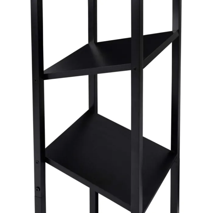 Etagère de rangement pour bois de chauffage en acier noir