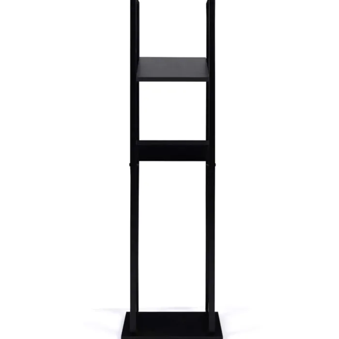 Etagère de rangement pour bois de chauffage en acier noir