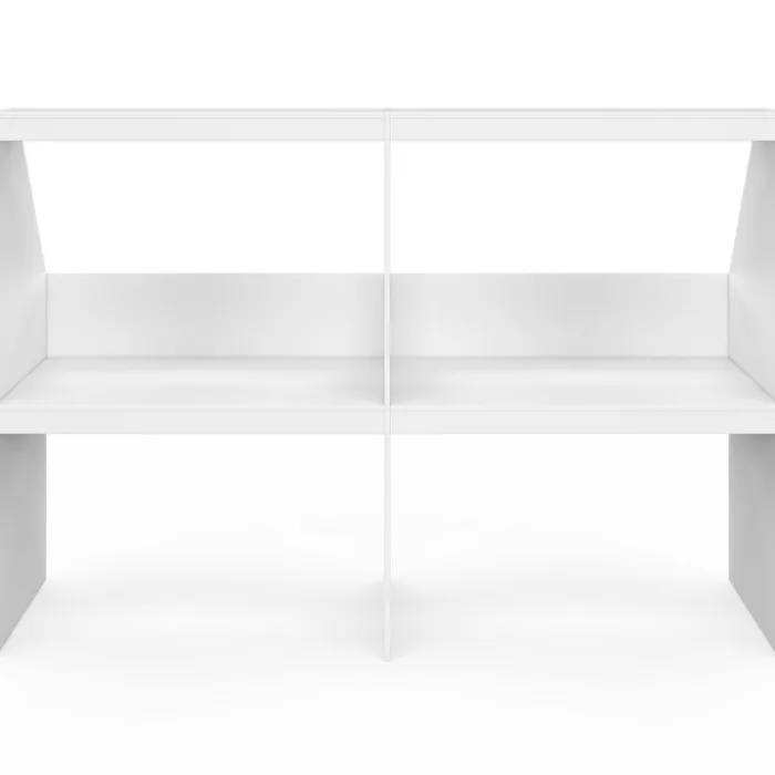 Etagère sous pente 4 cases 160 x 50 x 110/70 cm blanc