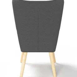 Fauteuil avec repose-pieds gris anthracite style scandinave