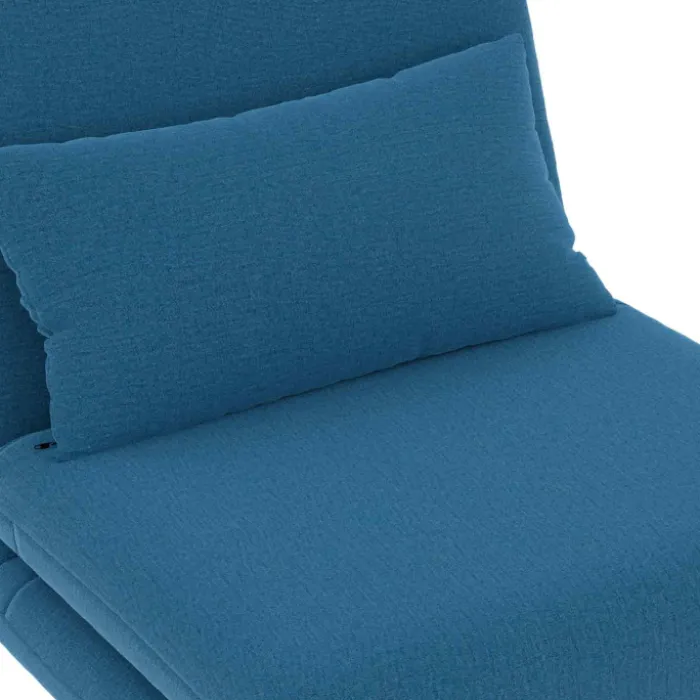 Fauteuil convertible en lit 1 place bleu canard