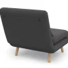 Fauteuil convertible en lit 1 place gris anthracite