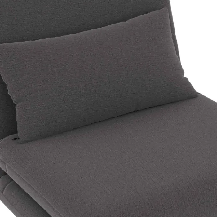 Fauteuil convertible en lit 1 place gris anthracite