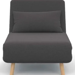Fauteuil convertible en lit 1 place gris anthracite