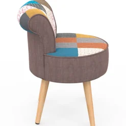Fauteuil crapaud multicolor en tissu