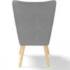 Fauteuil design scandinave gris clair