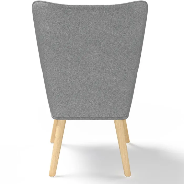 Fauteuil design scandinave gris clair