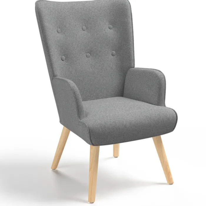 Fauteuil design scandinave gris clair