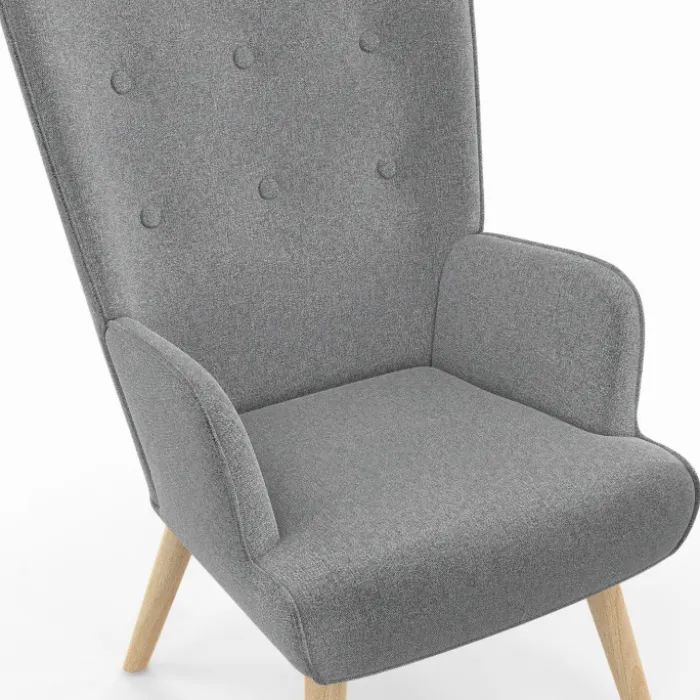 Fauteuil design scandinave gris clair