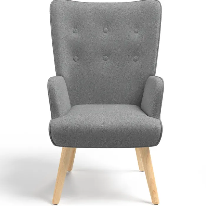 Fauteuil design scandinave gris clair