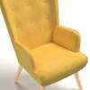 Fauteuil design scandinave jaune moutarde