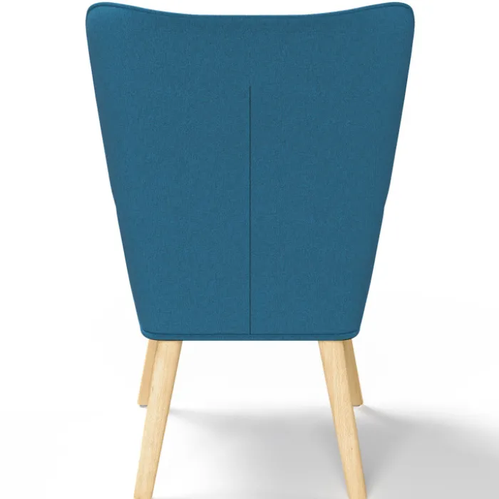 Fauteuil design scandinave bleu canard