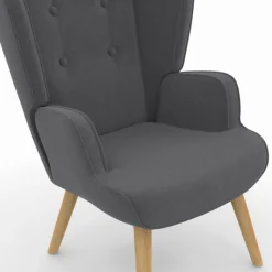 Fauteuil scandinave confortable gris
