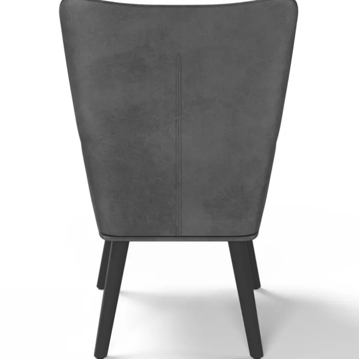 Fauteuil scandinave en velours gris