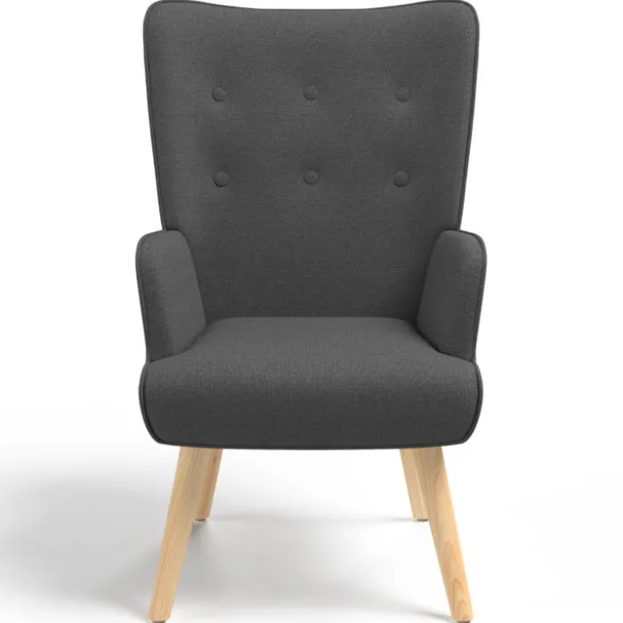 Fauteuil scandinave gris anthracite IVAR