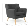 Fauteuil scandinave gris anthracite