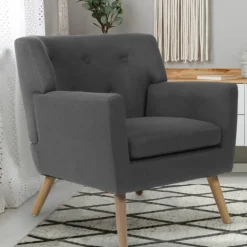 Fauteuil scandinave gris anthracite