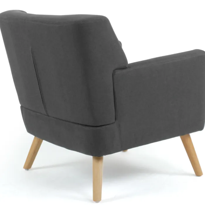 Fauteuil scandinave gris anthracite